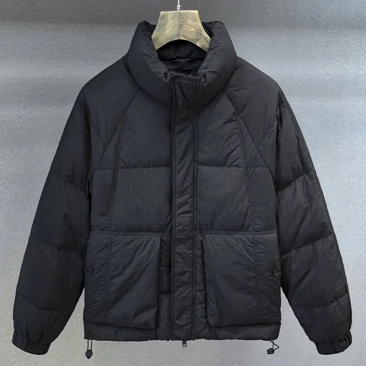 

Winter high-end simple stand-up collar white duck down jacket men's 2026 new thickened casual warm jacket for men