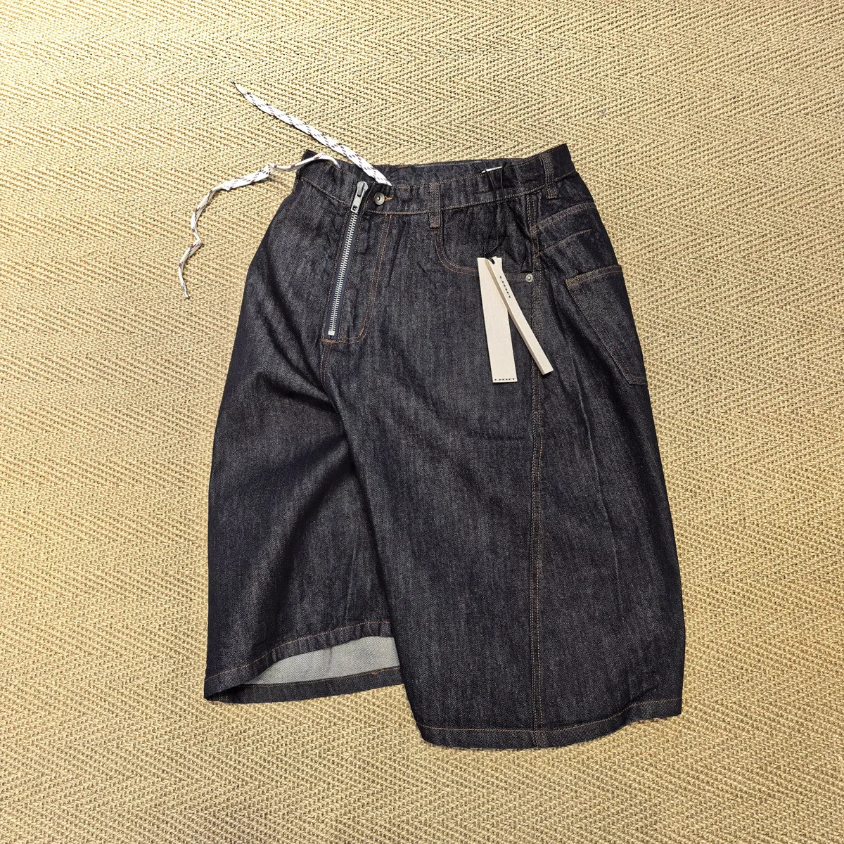 Amekaji Wear Baggy Matchet Pants Wide Leg Cropped Jeans Retro American Style