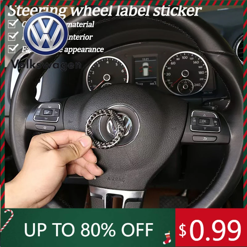 

Для VW Volkswagen Jetta MK5 Golf ABS углеродное волокно узор Volkswagen наклейка на руль значок для Volkswagen VW RLine