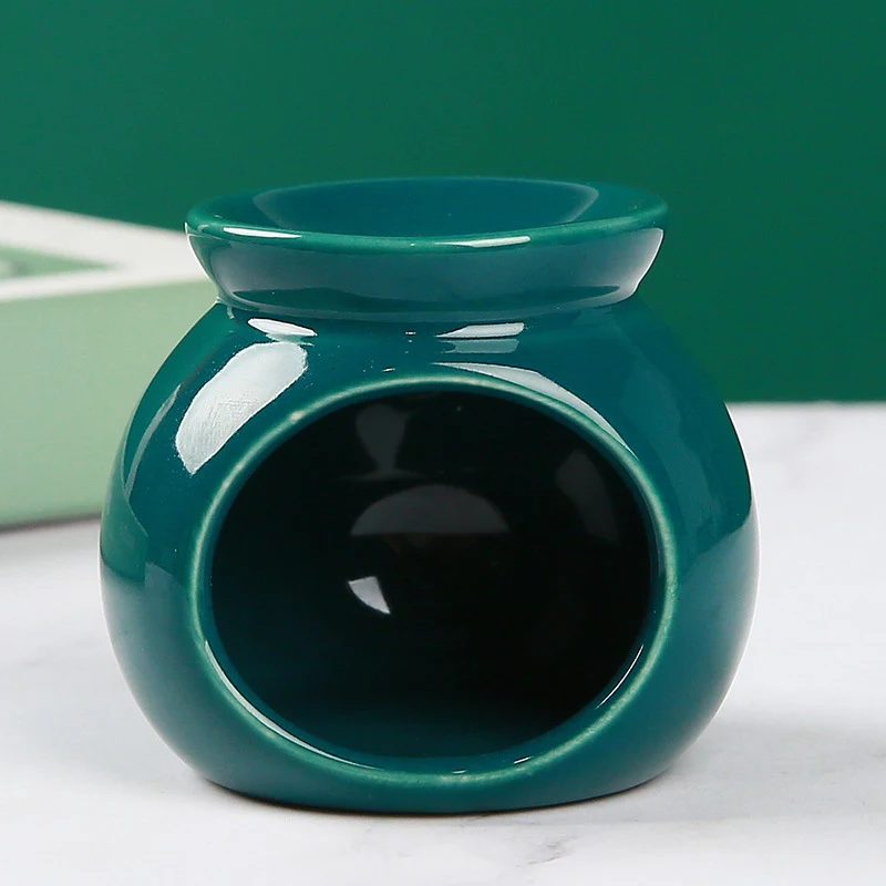 Porseleinen Aromabrander Essentiële Olie Furance Mini Kaarshouder Effen Kleur Keramiek Ambachten Geurartikel Woonkamer Home Decor