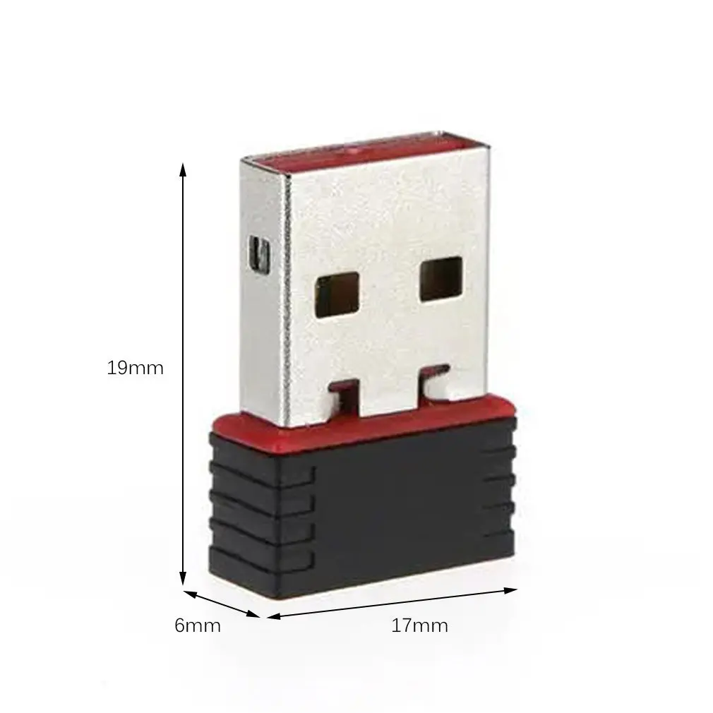 1pc Mini USB Wireless Wifi Adapter Dongle Receiver Network LAN Card PC 150Mbps USB 2.0 scheda di rete Wireless