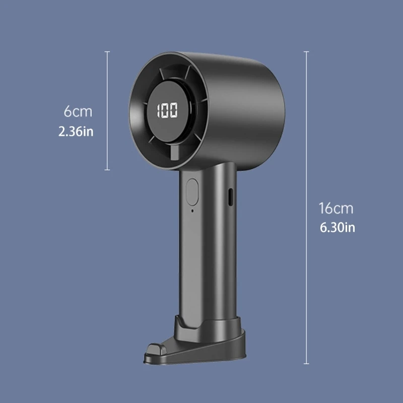 USB Oplaadbare draagbare fan Stille handheld Mini Fan 100 Speed ​​Setting Koelventilator voor reiskantoor Home Verjaardagscadeau