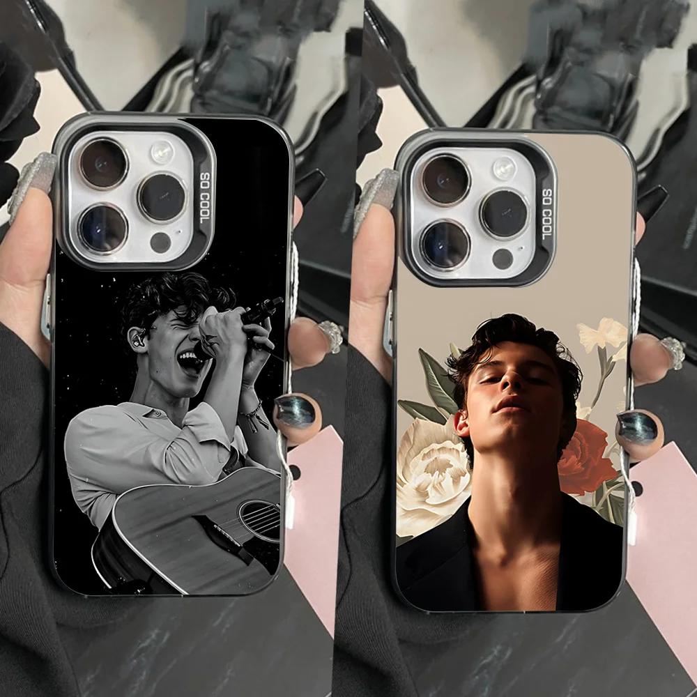 

Singer Shawn Mendes Phone Case For iPhone 16,15,14,13,12,11,Pro,Max,Plus,Mini,XS,SE Anti Fall Black Matte Hard Bumper