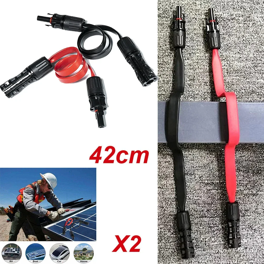 Cavo di prolunga fotovoltaico piatto da pannello solare da 1 paio per il collegamento di inverter Connettore di linea di collegamento per installazione fotovoltaica