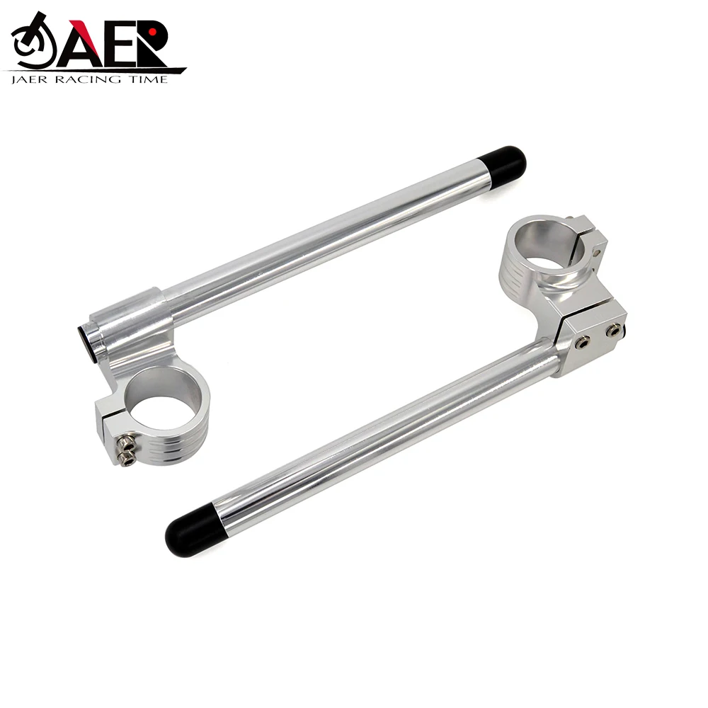 Silver Motorcycle Handlebar Rised Riser 33 35 37 41 43 45 46 48 50 51 53 54 mm Clipon Clip On Clip-ons Fork Handle Bar Clamp