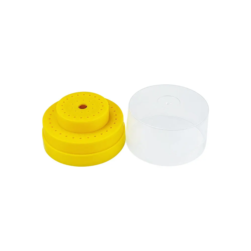 Boîte à fraises dentaires en plastique, support de placement de forets diamantés, fraises en carbure de désinfection, étui de nuit dentaire, 60 trous