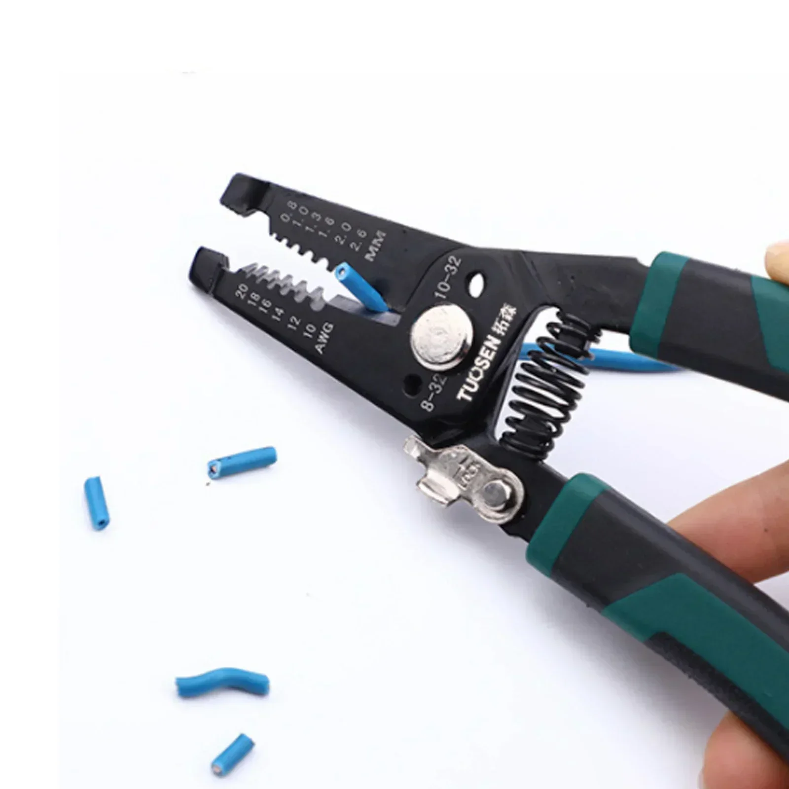 Imagem -05 - Multifuncional Wire Crimper e Stripper Cabo Cutter Alicate Eletricista Crimping Tool Ferramentas Manuais Alicate Verde 8