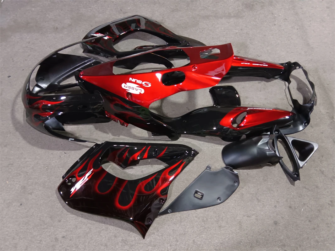 Wholesale YZF1000R Fairing Kit For Yamaha YZF 1000 Thunderace Fairing 97-07 Black red Motorbike Fairing