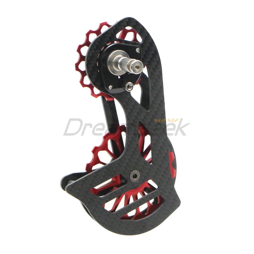 Road Bike Guide Wheel Bicycle Rear Derailleur Cage Pulley Ceramic Bearing Speed 17T Cycling Fit for Shimano R7000 Carbon Fiber