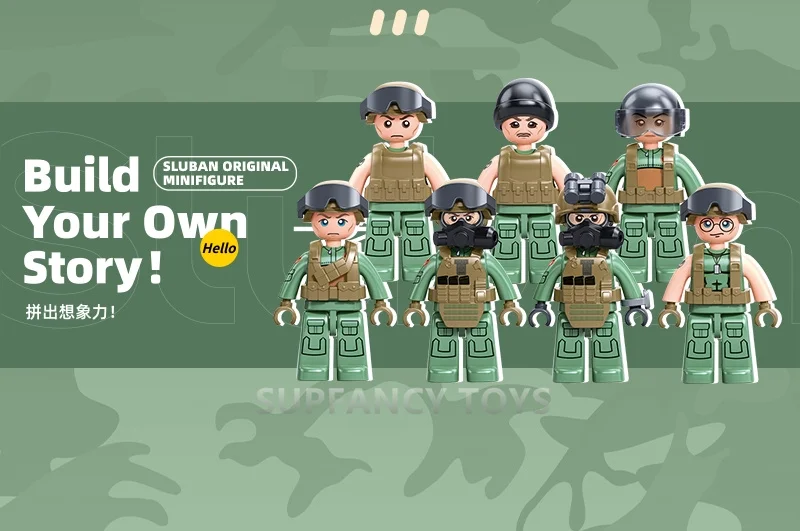 744 pezzi operazioni d'assalto giunto militare EBRC veicolo blindato da ricognizione e set di blocchi di elicottero armati leggeri