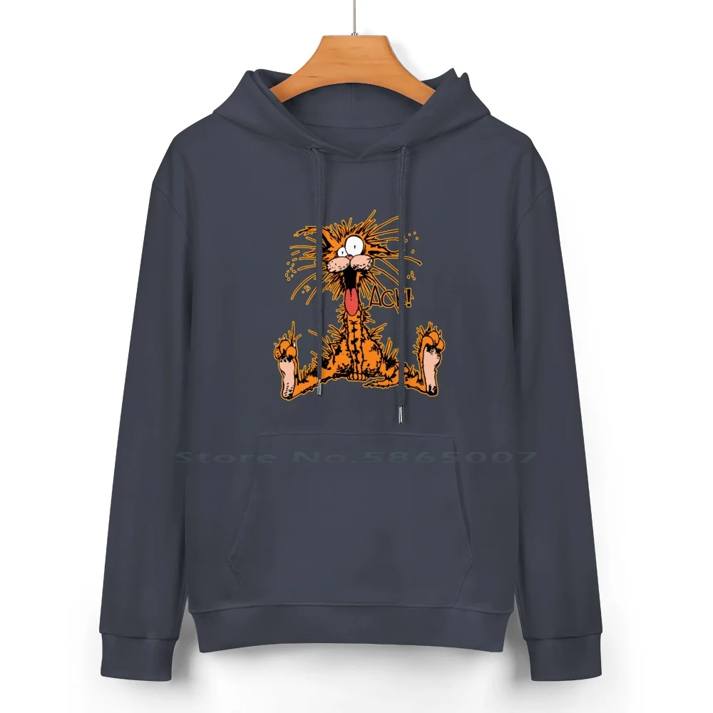 Bill The Cat Ack! Said The Cat Pure Cotton Hoodie Sweater 24 Colors Bill The Cat Ack Said The Cat 100% Cotton Hooded Sweatshirt