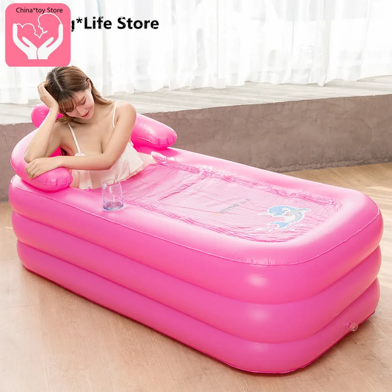 Inflatable Bathtub Thickened Adult Bathtub Folding Bath Tub Bath Barrel Bath Barrel Home