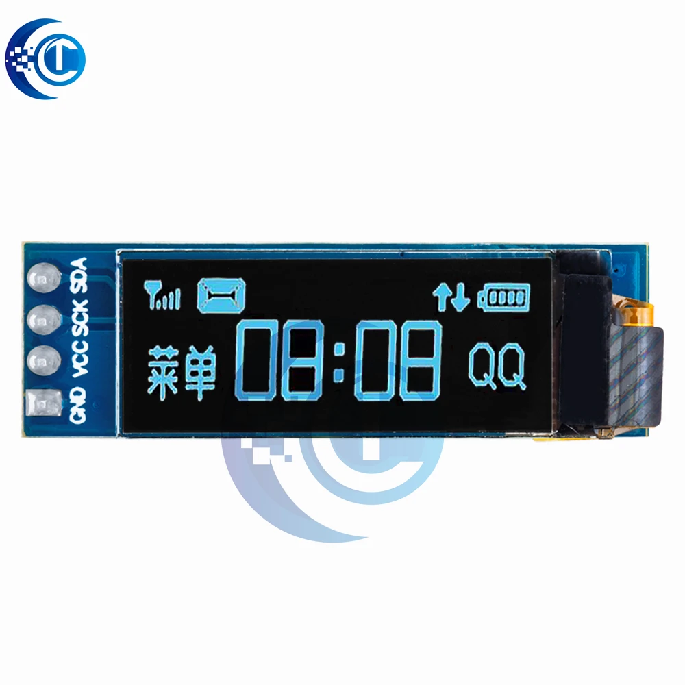 1 peça módulo oled de 0.91 polegadas 0.91 "branco azul oled 128x32 módulo de exibição lcd led 0.91" iic comunicar