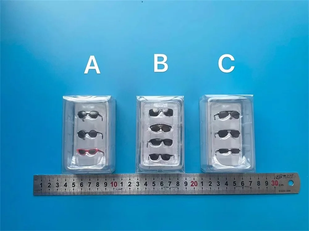 Melhor venda 1/6o EUA moderno. Soldado Piolet Óculos de sol 3 PÇS/SET Material PVC Não Real Para 12 "Componente de Cena de Boneca de Ação DIY