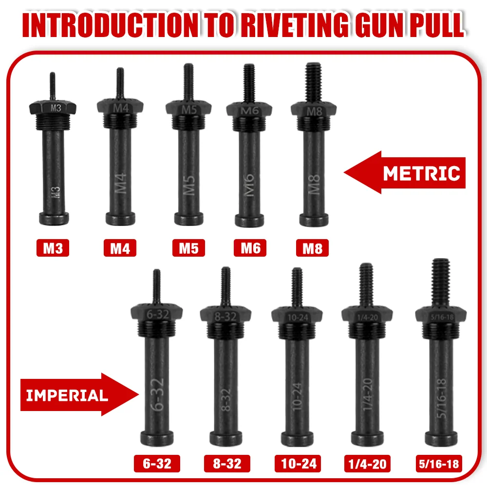 محول صواميل البرشام الكهربائية المنزلية، أداة صواميل البرشام M3-M4-M5-M6-M8، مسدس برشام لاسلكي، أداة برشام DIY، مناسبة للمثقاب الكهربائي،