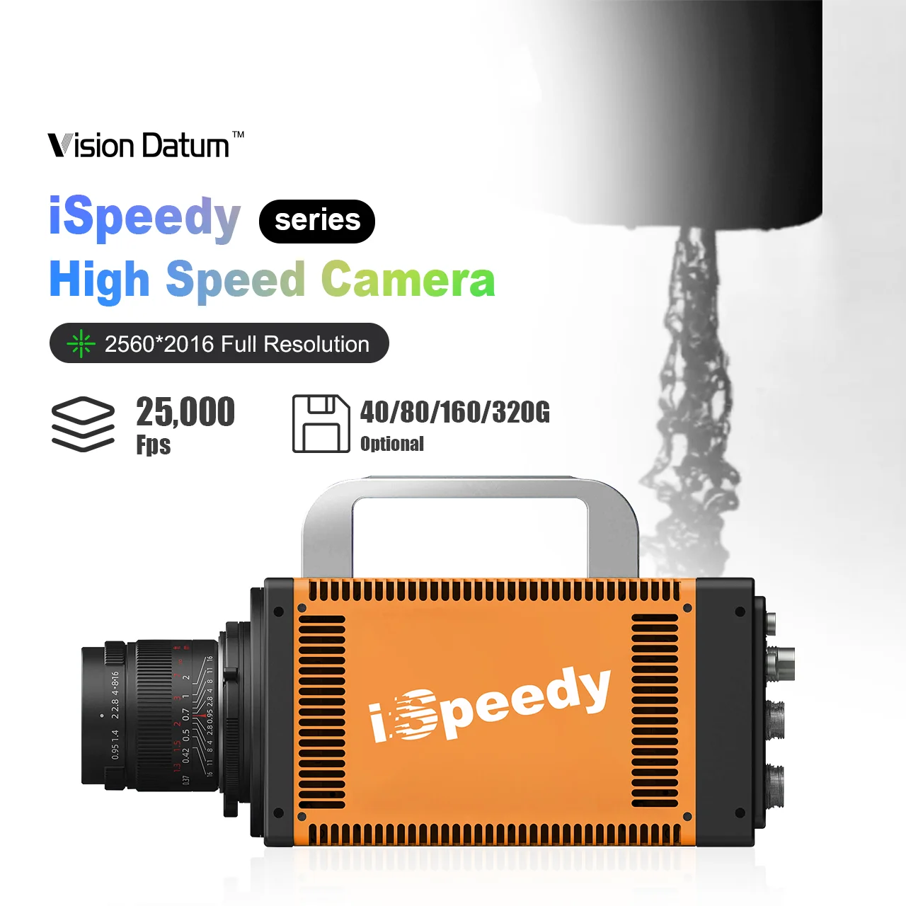 High Speed 25000fps ISO67000 10GigE 2048*1024 Unique Circuit Design Camera for Process Improvement