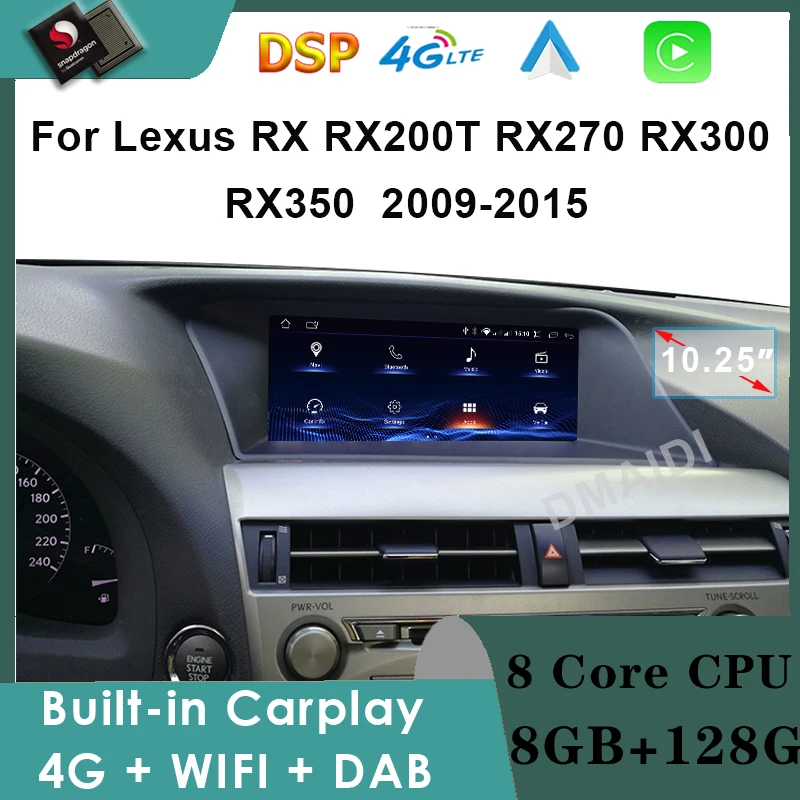 

Android 12 Car Multimedia Video For LEXUS RX RX270 RX350 RX450 2009-2015 10.25 Inch DVD Player CarPlay Autoradio 4G Touch Screen