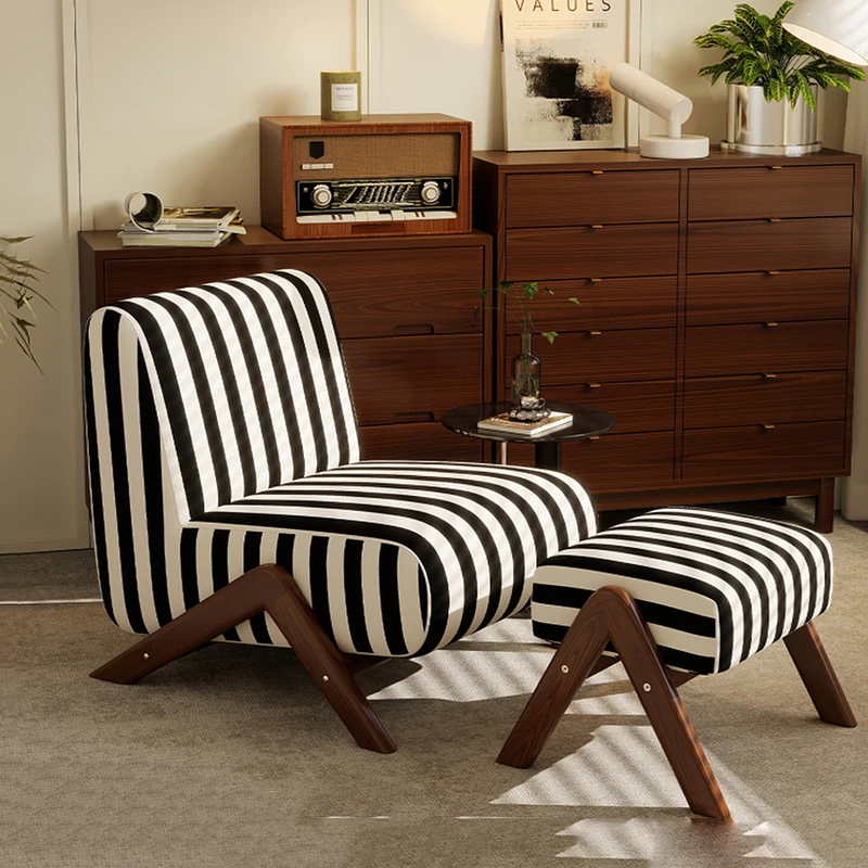 

Vintage Individual Living Room Chairs Wooden Designer Bedroom Relax Living Room Chairs Reading Dresser Poltrona Home Furniture