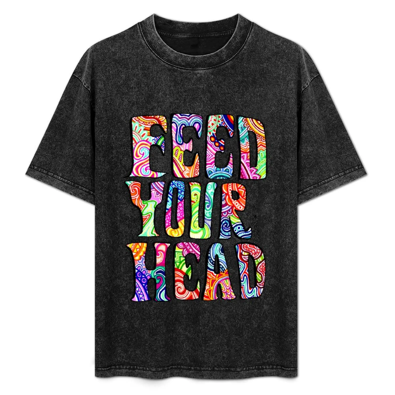 Feed Your Head T-Shirt Plus Size Loose Short Sleeve Top