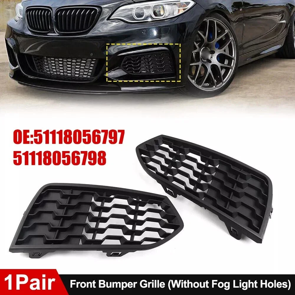 

Подходит для BMW 2 серии F22 F23M 2013-2017 51118056797 51118056798, нижняя сетчатая решетка, рамка противотуманной фары, сотовая решетка, автомобильная