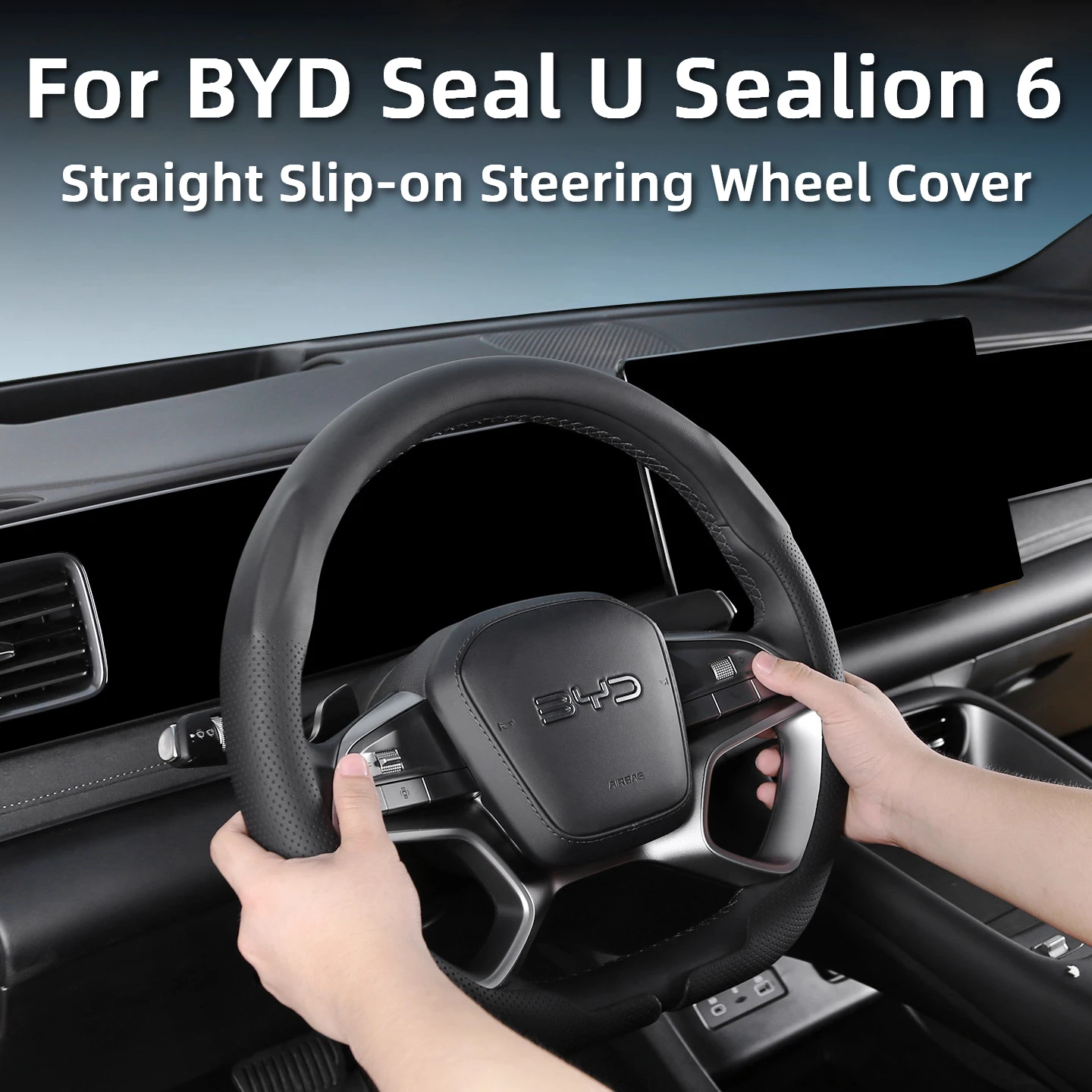 

For BYD Sealion 06 Seal U DM-i EV Snap On Steering Wheel Cover