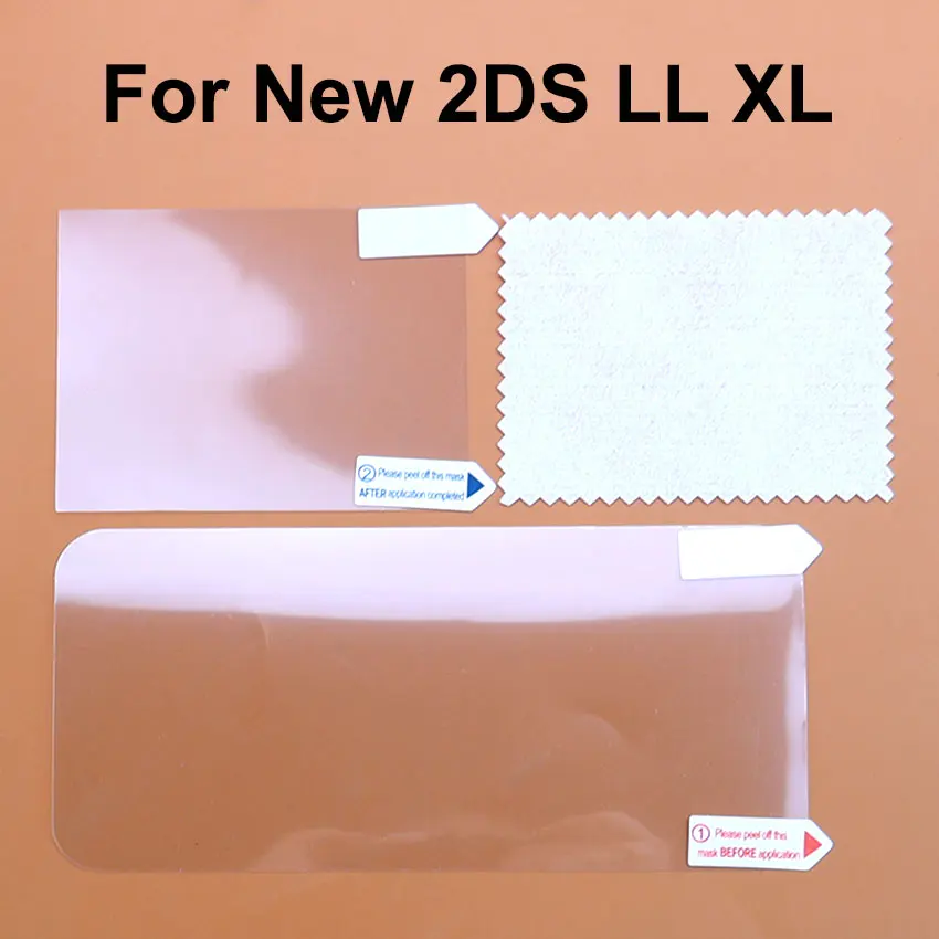 1pcs Top Bottom HD Clear Protective Film For NDS Lite NDSL NDSi For 2DS 3DS New 3DS ll XL LCD Screen Protector With Packaging