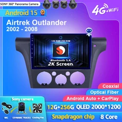 Android 15 Carplay Auto Car Radio Multimedia Player For Mitsubishi Airtrek Outlander 2001 - 2005 RHD Autoradio Stereo Head Unit