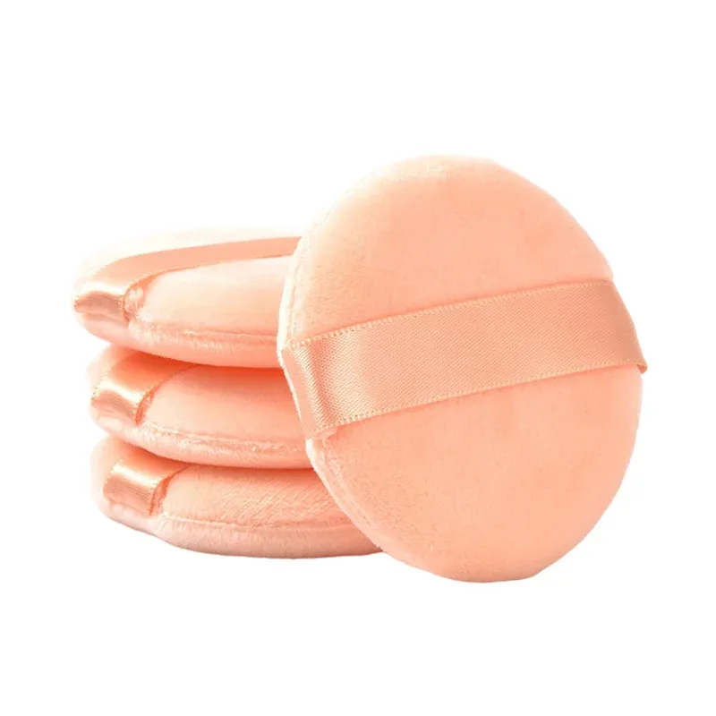 1～60個入り フェイスパウダーファンデーションパフ プロ仕様 丸型 ポータブル ソフト コスメパフ メイクアップファンデーションスポンジ ビューティーツール