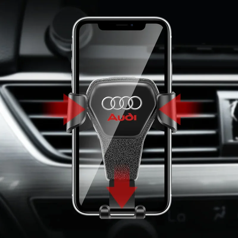 Gravity ABS Vehicle GPS uchwyt na telefon samochodowy akcesoria do Audi Quattro A3 A4 A6 A5 Q5 A1 Q7 Q3 Q2 Q8 A7 A8 TT S1 SQ5 RSQ3