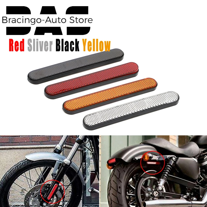 Bracingo Universal Motorcycle Leg Reflective Sticker Warning Tape Front Rear Reflector Fit For Harley Yamaha Suzuki Honda