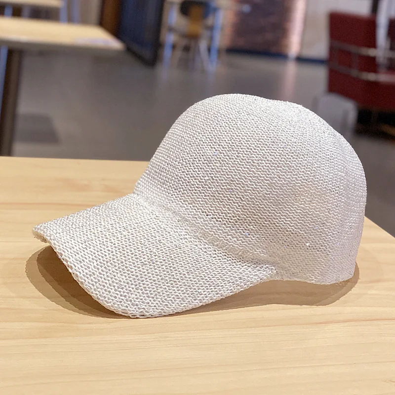 Fashion Summer Straw Baseball Cap for Man Woman Sun Protection Hat Outing Casual Wearing Hat Cap Beach Sun Cap Hollow Sun Hat