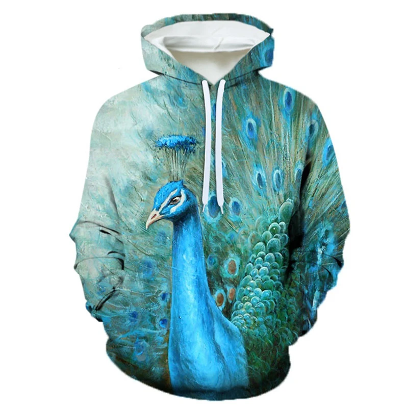 

Peacock 3d Printing Unisex Hoodies Women Men's Sweatshirts Beauty Hoody Casual 2024 Male Fashion Pullovers Vintage Tracksuit