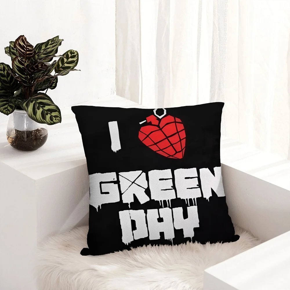 

G-Greenday American Idiot Pillow Case Plush Fabric Soft Pillowcase Double Sided Print Sofa Cushion Cover Throw Pillow Covers