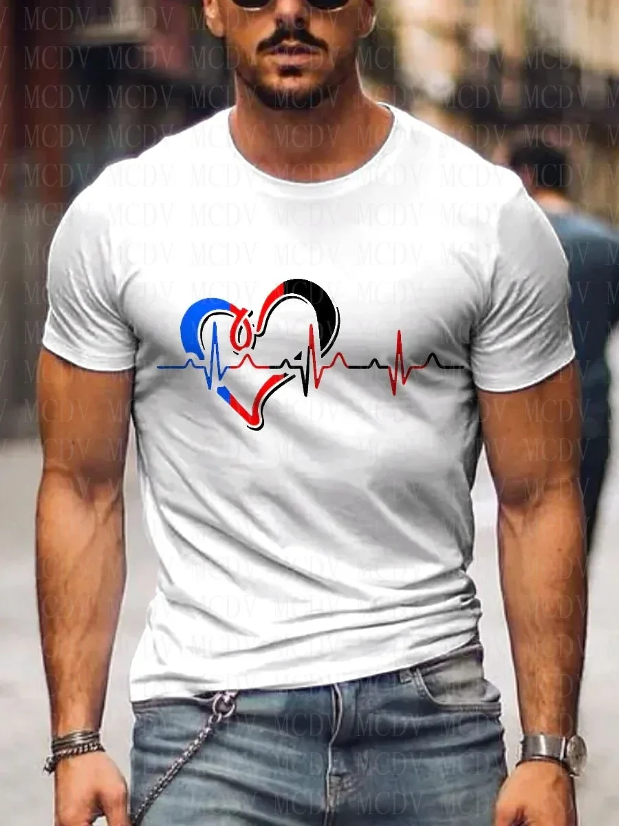 تيشيرت فخر بوكر للرجال ، مطبوع ثلاثي الأبعاد ، ملون ، أفضل ثقب له ، تيشيرت صيفي ، تيشيرت غير رسمي