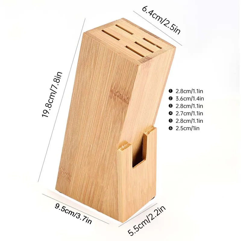 Wooden Knives Holder Practical Kitchen Organizers Storage Box Log Color Household Accessories Durable Organizer Boxes for Home