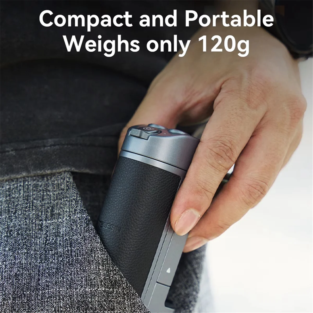 TELESIN Versatile Selfie Grip Phone Camera Grip Built in Extendable Selfie Stick with Detachable Remote Shutter Cold Shoe