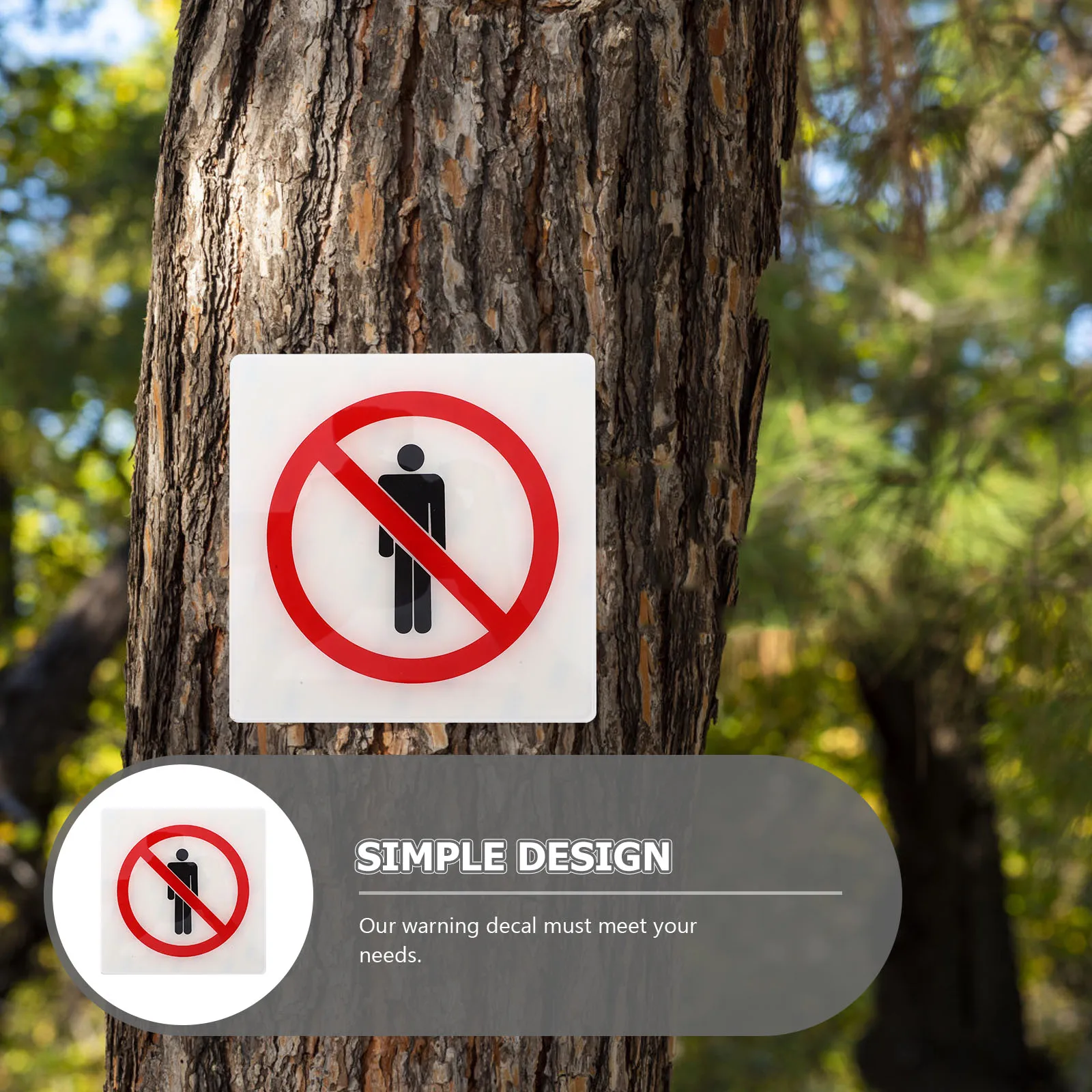 

Sturdy Acrylic No Entry Sign Stickers Waterproof Private Property Warning Labels Security Caution Decals Adhesive for Restricted