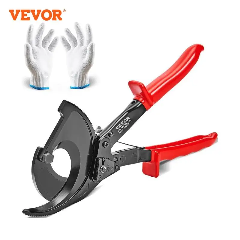 VEVOR 10/11 in Ratcheting Cable Cutter Quick-Release Ratchet Wire and Cable Cutter Cut with Comfortable Grip Handles Easy to Use