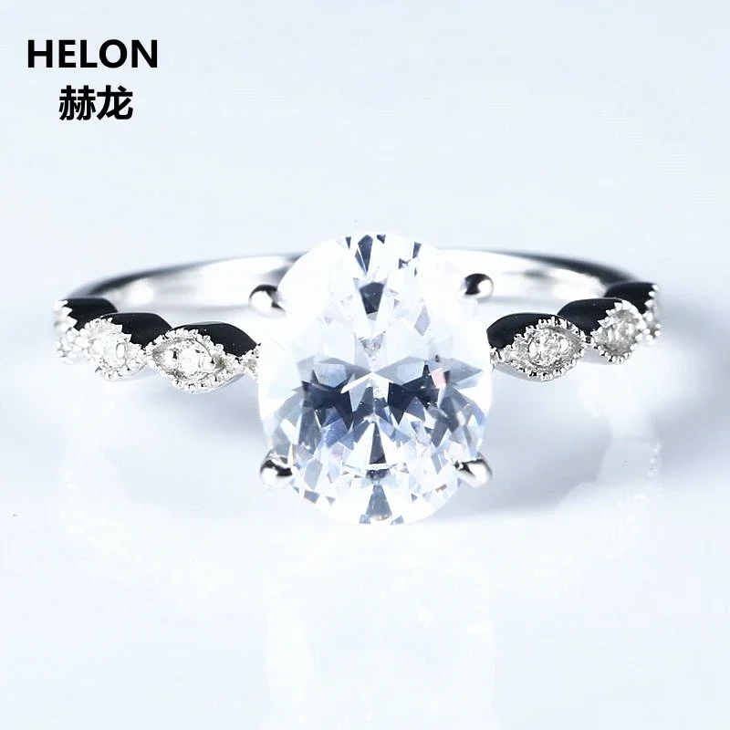 

Cubic Zirconia CZ Women Engagement Wedding Ring 925 Sterling Silver White Gold Color Millgrain Unique Fine Jewelry Women Ring