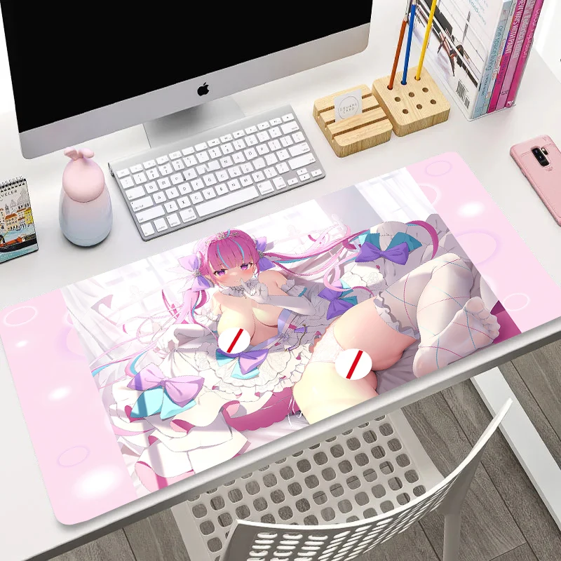 

Large Size Erotic Picture Mouse Pad Japanese Anime Girl Desk Mats XXL Exposed Nude Photos Pink Game Keyboard Pads Teen Home Mat