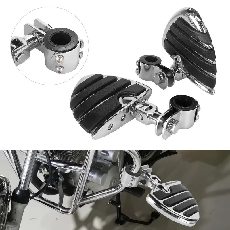 

For Harley Cruiser Chopper Universal Modified Retro Bumper Guard Footrest Resting Footpeg