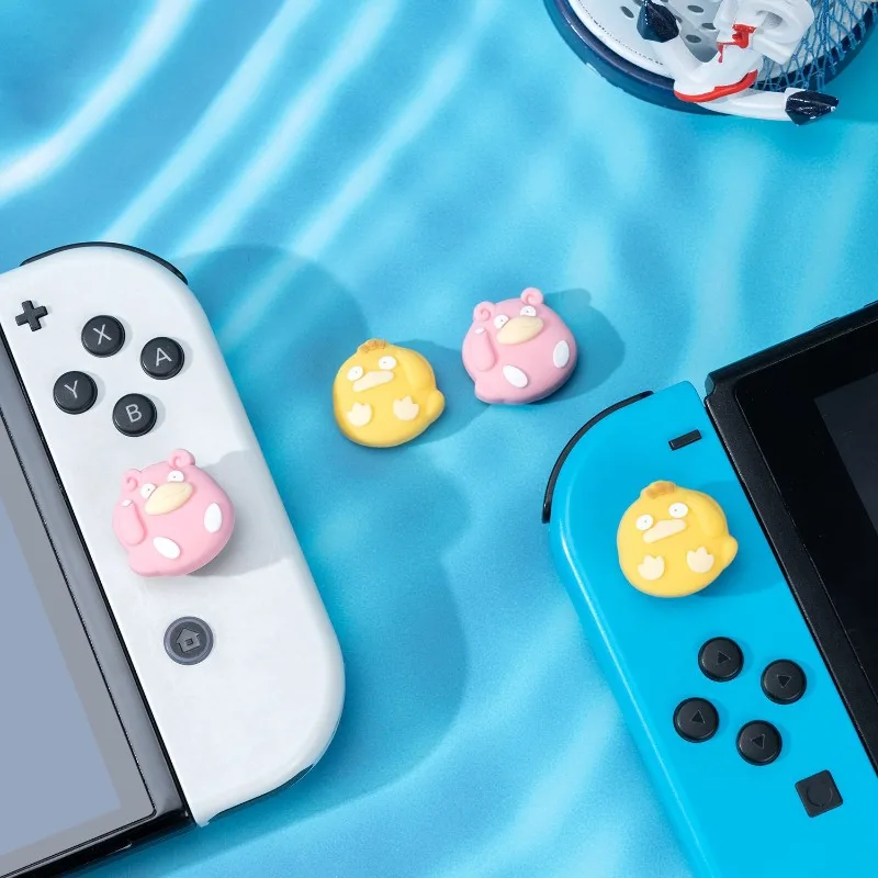 Pokemon Psyduck Slowpoke Soft Thumb Grip Caps Switch Lite Joystick Cap For Nintendo Switch NS OLED Thumb Stick Grips Accessories