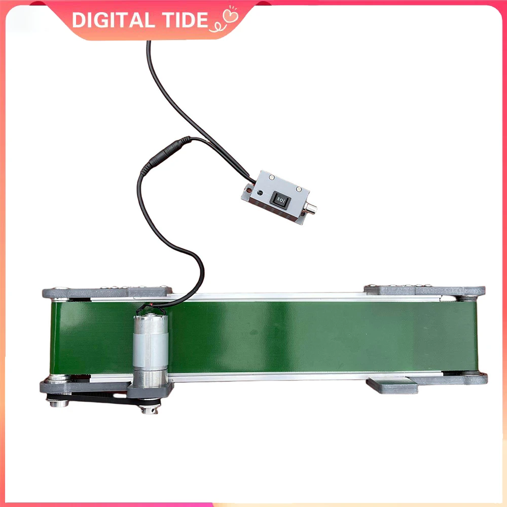 Desktop Conveyor Belt 10*100cm Adjust Speed Motor Electric Conveyor Belt Variable Direction Assembly Line for Robotic Arm Kit