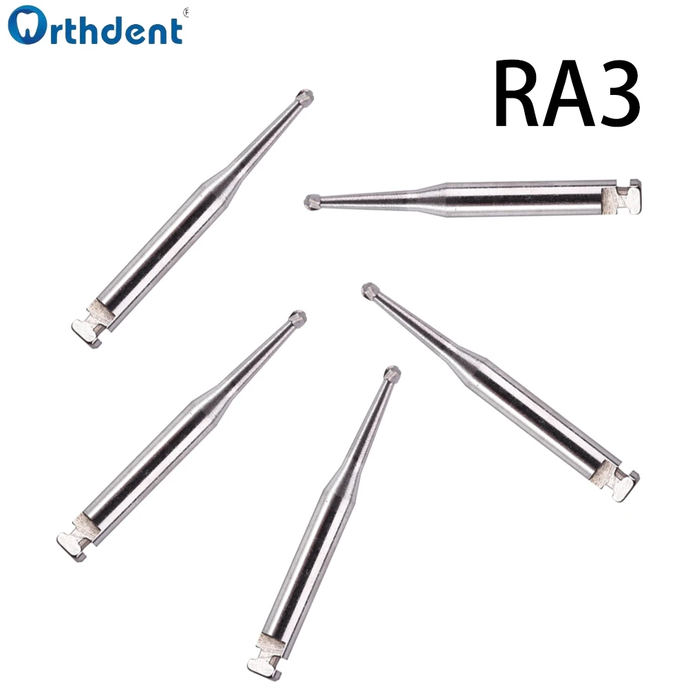 5Pcs/Box Dental Carbide Burs Tungsten Steel RA1-8 Round Ball Shape Dentist Strawberries Low Speed Handpiece Dentisty Products