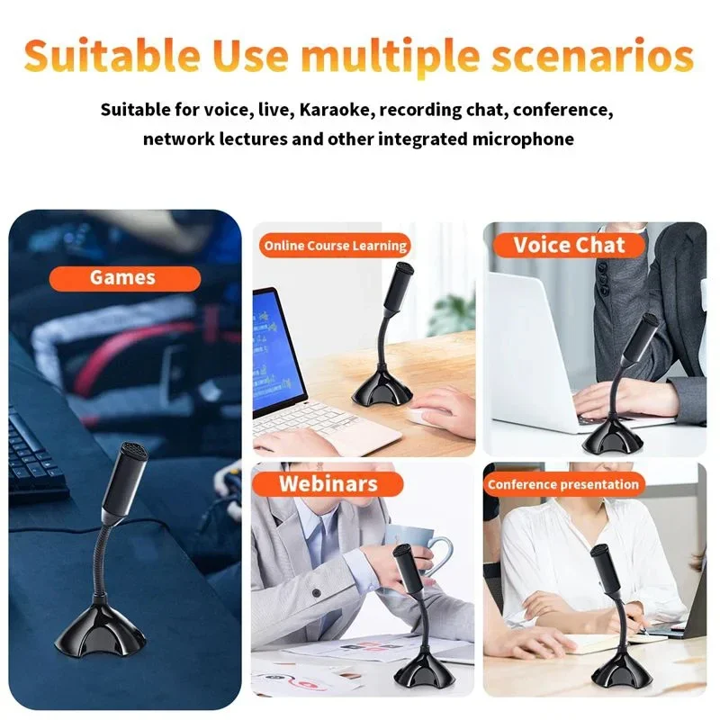 Professional High Quality Adjustable USB Microphone For Laptop And Computer Studio Singing Gaming Streaming Mikrofon Stand Mic image 6