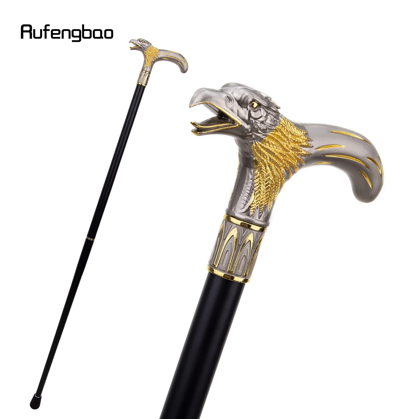 

Golden Dinosaur Eagle Hawk Walking Cane Fashion Decorative Walking Stick Gentleman Elegant Cosplay Cane Knob Crosier 93cm