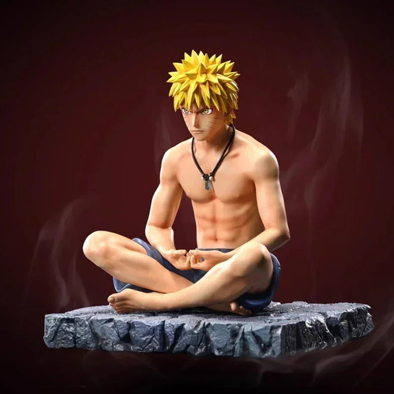 Uzumaki Naruto meditando con Jiraiya 15cm Naruto Shippuden PVC figura de acción modelo estatua juguetes coleccionables regalo