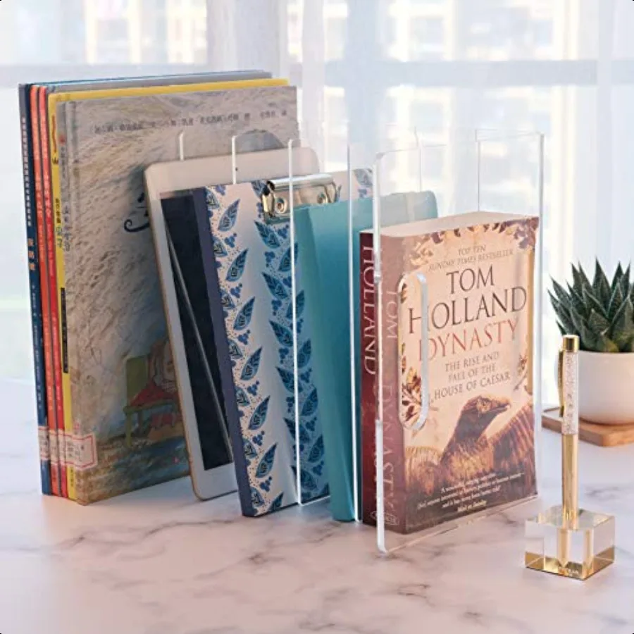 Акриловый сортировщик файлов, настольный коллектор файлов, офисный органайзер для файлов, прозрачный 11,4 x 6,7 x 10