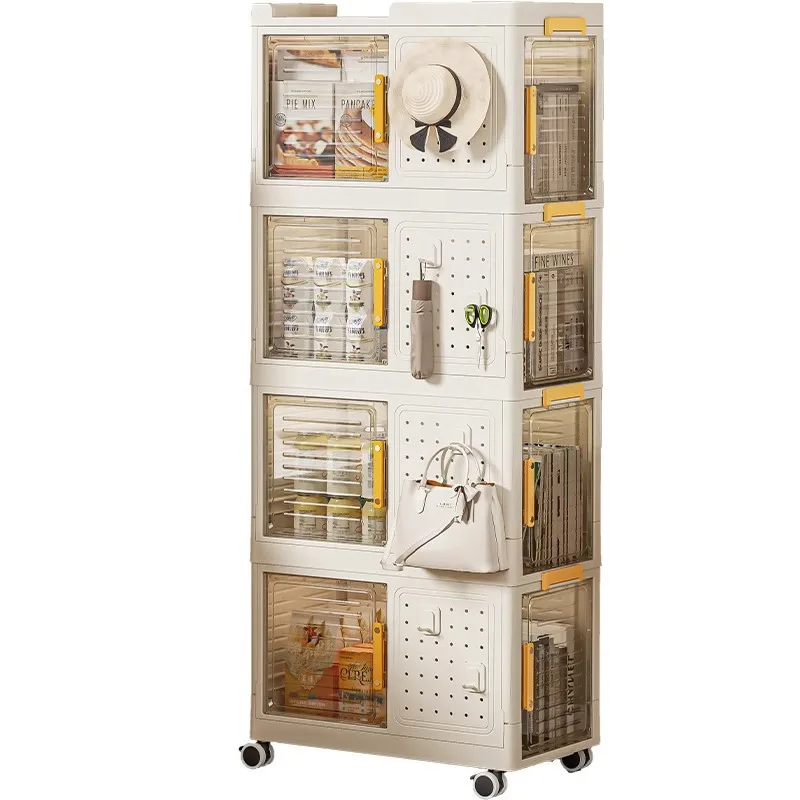 For Storage cabinet installation-free household living room porch rack multi-layer sofa side crack bedroom bay window locker