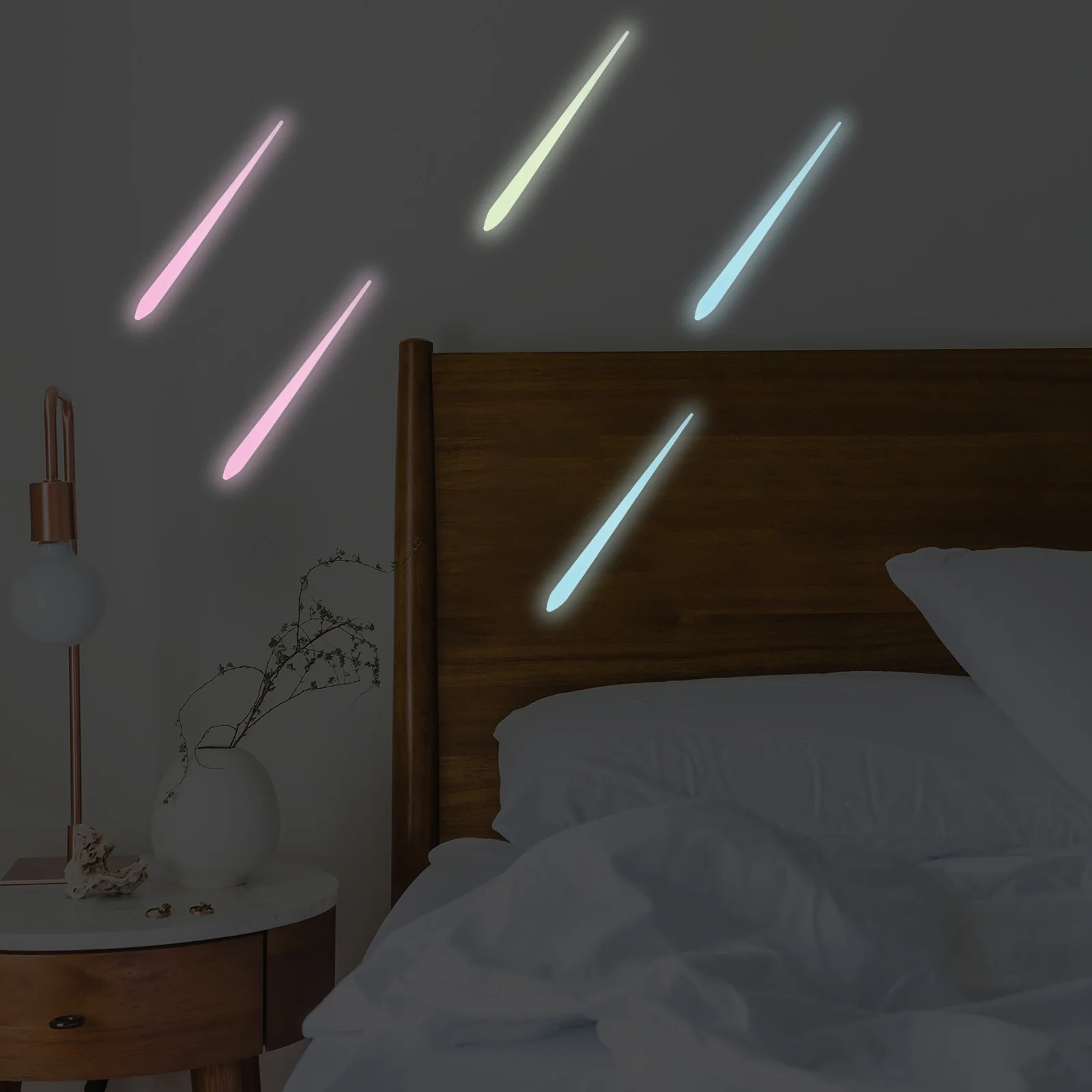 

12 Pcs Luminous Star Sticker Wall Decor for Ceiling Hanging Stickers Fluorescence